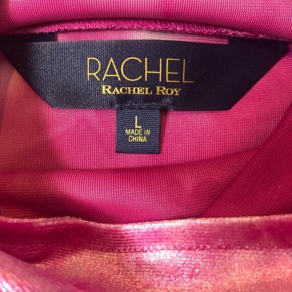 NWT Rachel Roy Val velvet tie die pink turtleneck - Picture 6 of 7